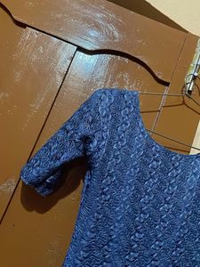 Elegant Blue Lace kurti