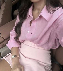 sale::Chic Pink pure cotton Button-Up Shirt || nev