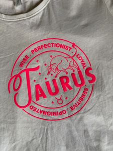 White Taurus Graphic T-Shirt
