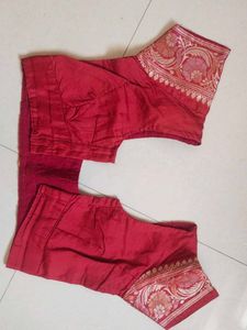 Elegant Red Embroidered Blouse