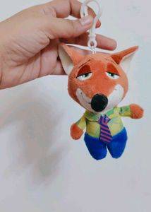 Cute Fox Plush Keychain Toy