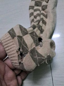 Jockey Crew Socks - Tan &amp; Gray Checkered