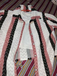 Chic Striped Button-Up Top