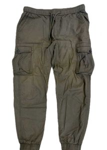 Olive Green Cargo Joggers