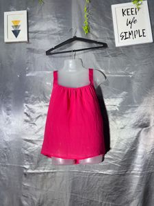 Zara Vibrant Pink Spaghetti Strap Top