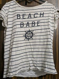 Beach Babe Striped Tee