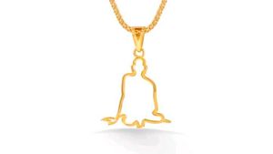 Shree Swami Samarth Outline Pendant Necklace