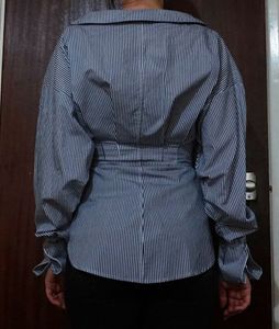 H &amp; M Stylish Striped Button-Up Shirt
