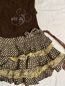 Harajuku baby doll layered mini dress