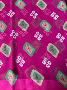 rose colour fully light weight saree with blouse