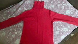 Red High Neck T-Shirt