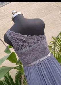 one shoulder gown