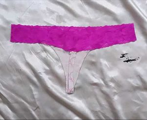 Pink Lace Thong Panty