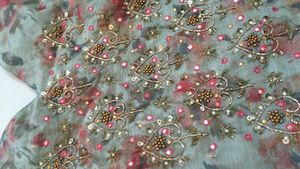 Floral Print Embellished Kurta set