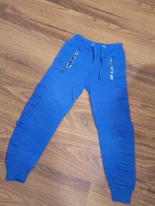 Blue Casual Kids Pants