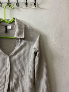 H&amp;M Ribbed Button-Up Cardigan
