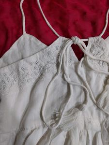 Cream Beaded Cami Babydoll top 🫶🏽