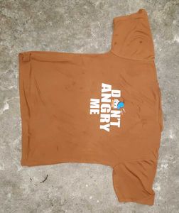 brown women's T-Shirt with Pocket Detail
