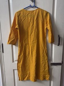 Yellow Embroidered Kurta