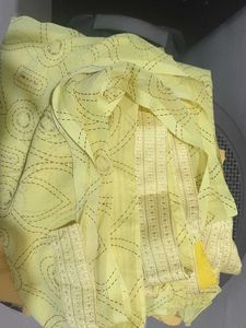 Lime Green Embroidered Dress Material