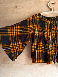 Women's Plaid Cropped Top