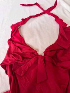 Red Halter Neck