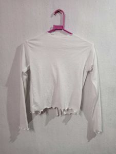 Chic Black &amp; White Tie-Front Cardigan