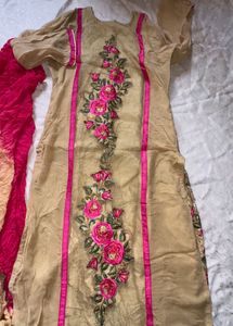 Embroidered Kurta with Dupatta