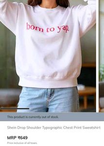 White "Born to Yap" Sweatshirt
