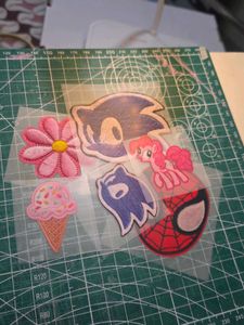 Embroided Iron-On Stickers pack of 6