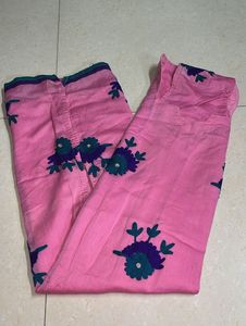 Pink Embroidered Kurti