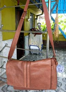 Brown Leather Crossbody Bag