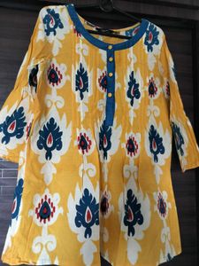 Sunny Yellow Short Kurti