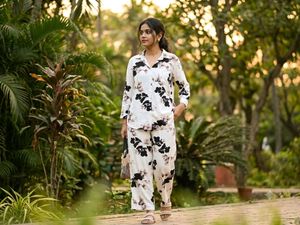 Floral Print Sleepsuit Set