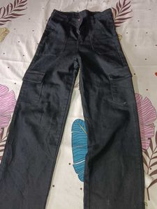 Dark Wash Cargo Pants
