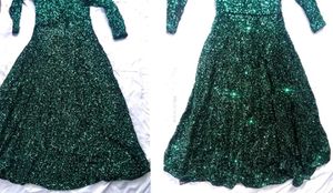 Sparkling Emerald Green Sequin gown