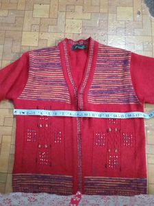 Red Knitted Cardigan