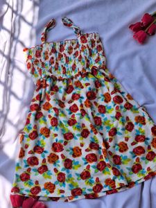 Cute Floral Fleece Dress