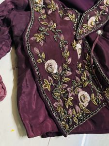 Embroidered Ethnic blouse and palazzo Set