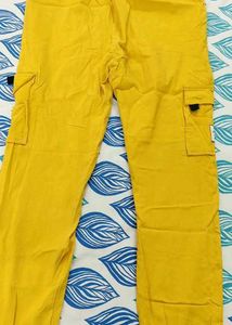Bright Yellow Cargo Pants for women