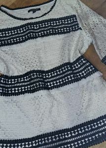 Lace Trim Tunic Top