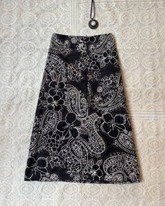 Sequin Floral Print Top &amp; Skirt Combo