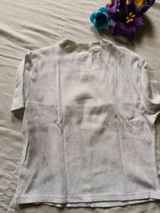 White T-Shirt with "I AM MY FAVORITE" Patch