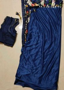 Vibrant Floral Saree with Sequins
