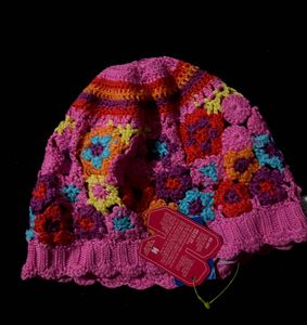 Vibrant Crochet Hat - Bohemian Style