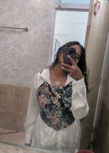 Floral Print Corset Top