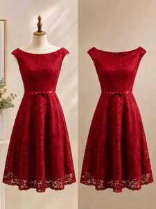 Elegant Red Lace Dress