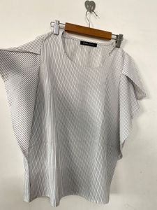 Striped Ruffle Sleeve Top