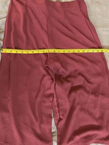Maroon Culottes with Tie Belt