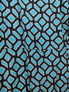 Blue Geometric Print Dress